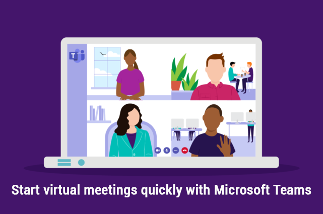 Start virtual meetings quickly with Microsoft Teams