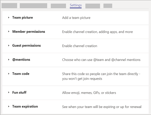 Setting tab