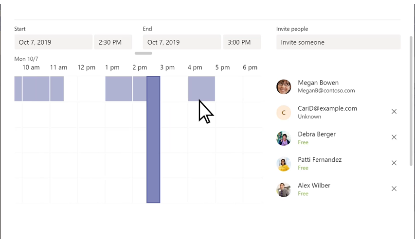Attendees list