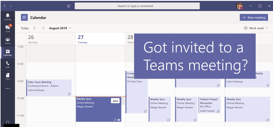 Join from Calendar