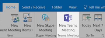 Click New Teams Meeting