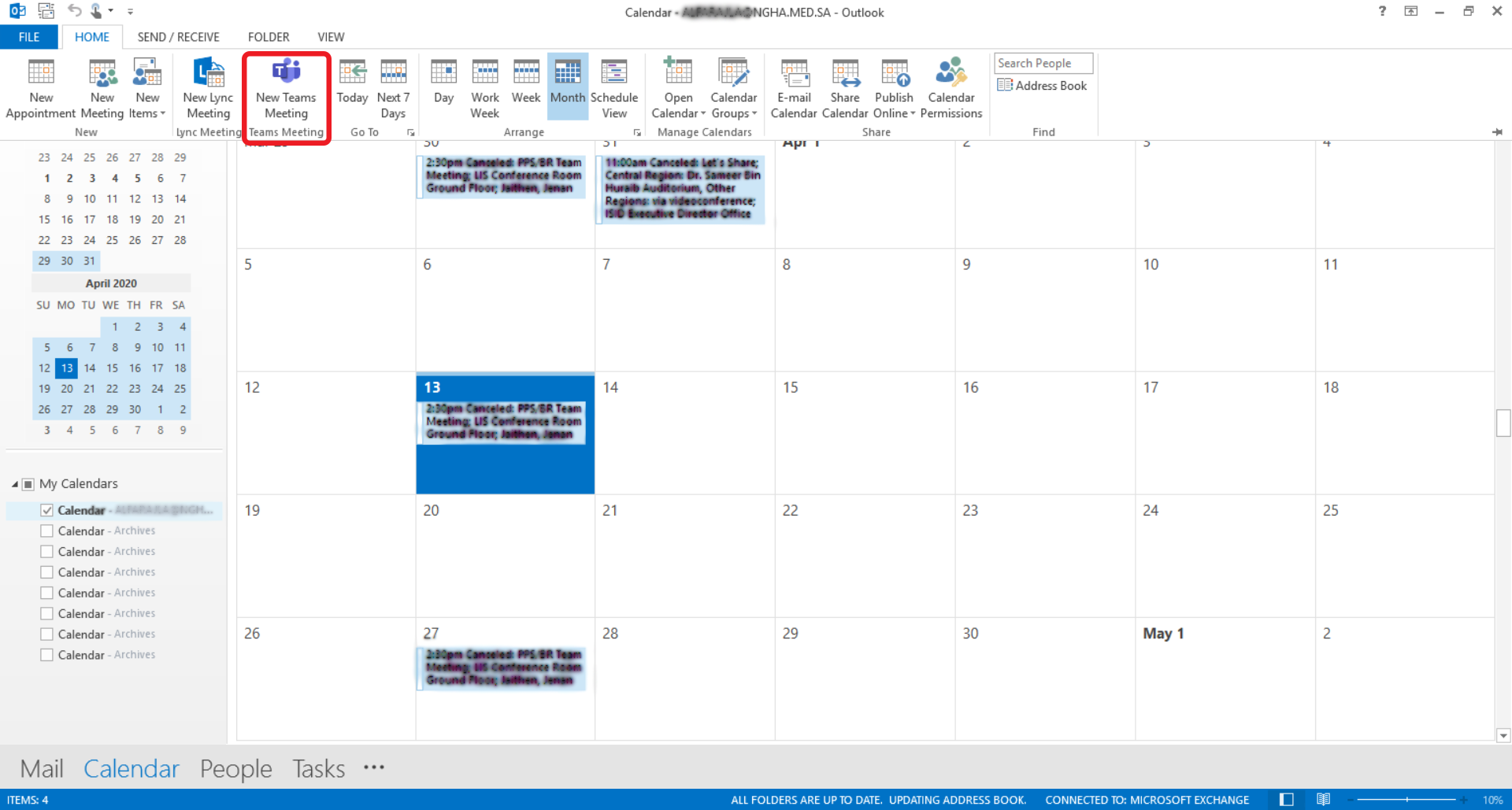 Schedule a Teams Meeting from Outlook