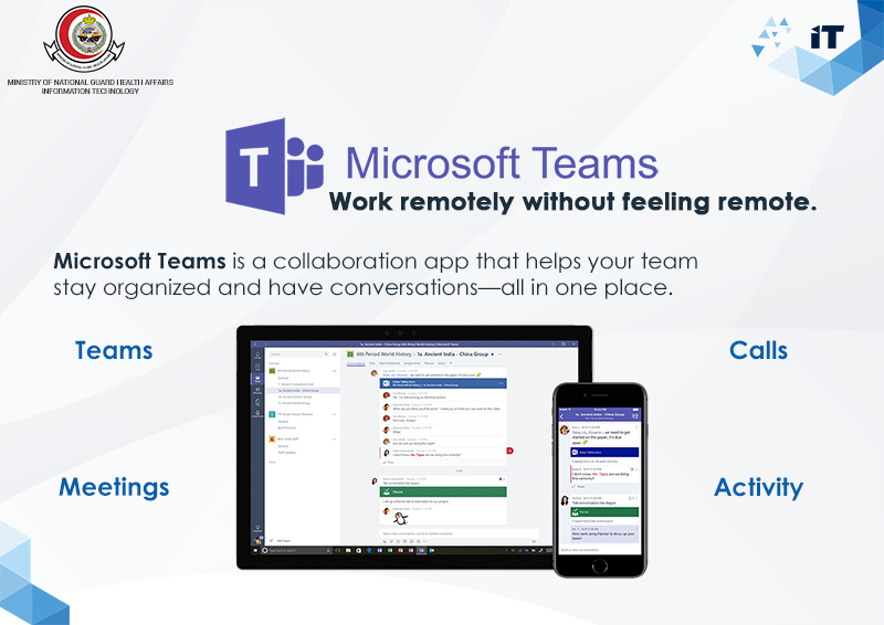 Microsoft Teams app-work remotly without feeling remote